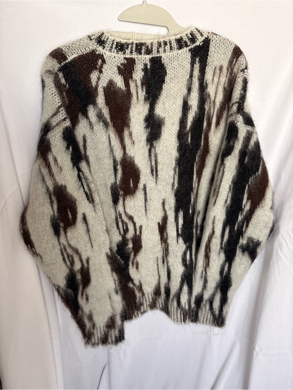 NWT Denim Tears Camo Mohair Crewneck 'White' Size L - Picture 2 of 7